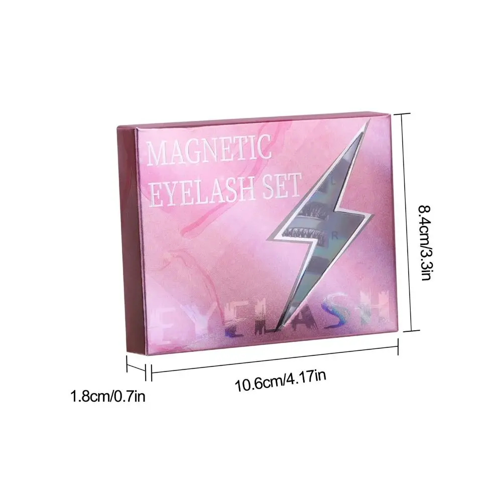 DIY Magnetic Suction False Eyelashes L Curl Makeup Glue Free False Eyelashes Fluffy Long Lasting Cat Eye Fake Lashes