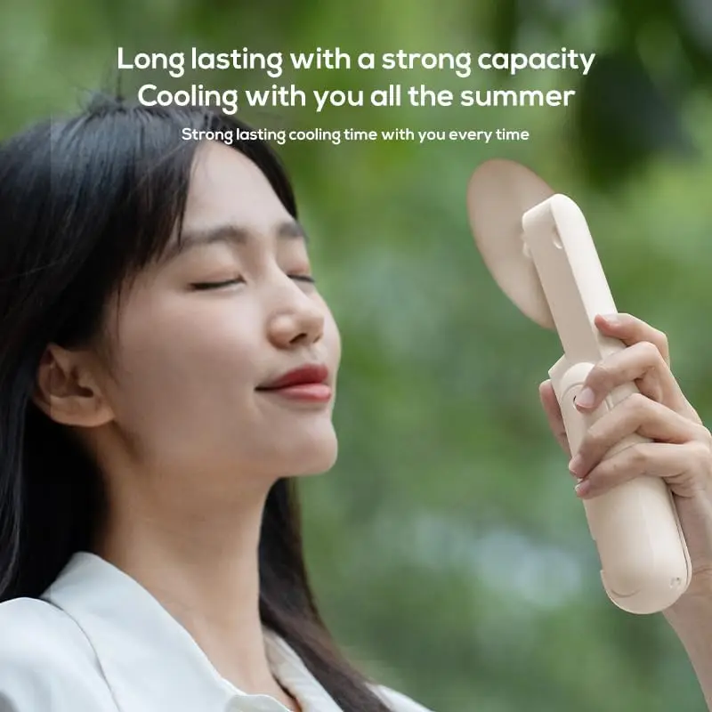 مروحة صغيرة محمولة 4 في 1 متعددة الوظائف USB قابلة للشحن مروحة جيب صغيرة مع بنك الطاقة مصباح يدوي حامل الهاتف الخليوي المحمولة