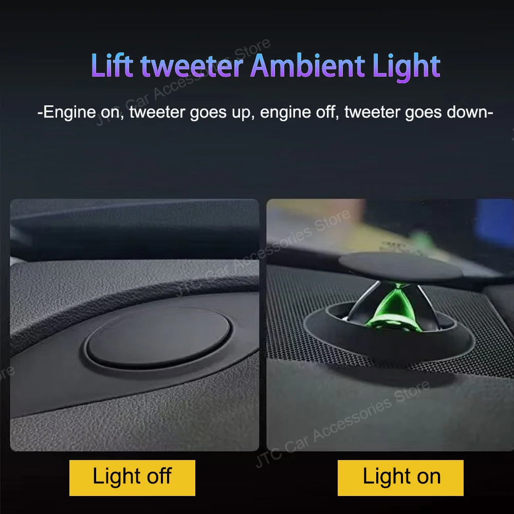 32 Color Lifting Tweeter Speaker For Audi A4 A5 A6 A7 Q5 Q7 Q8 C7 C8 B9 Car Instrument Panel LED Electric Treble Horn Refit Par