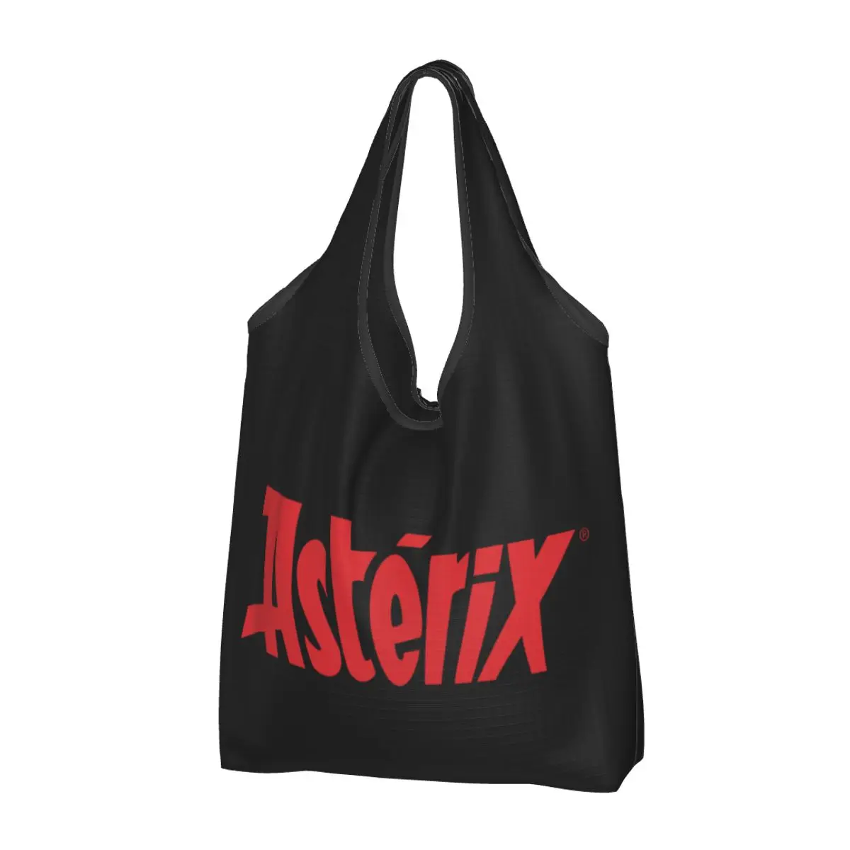 Fashion Asterix Logo Shopping Tote Bags Portable Adventure Comic Getafix Obelix Groceries Shoulder Shopper Bag