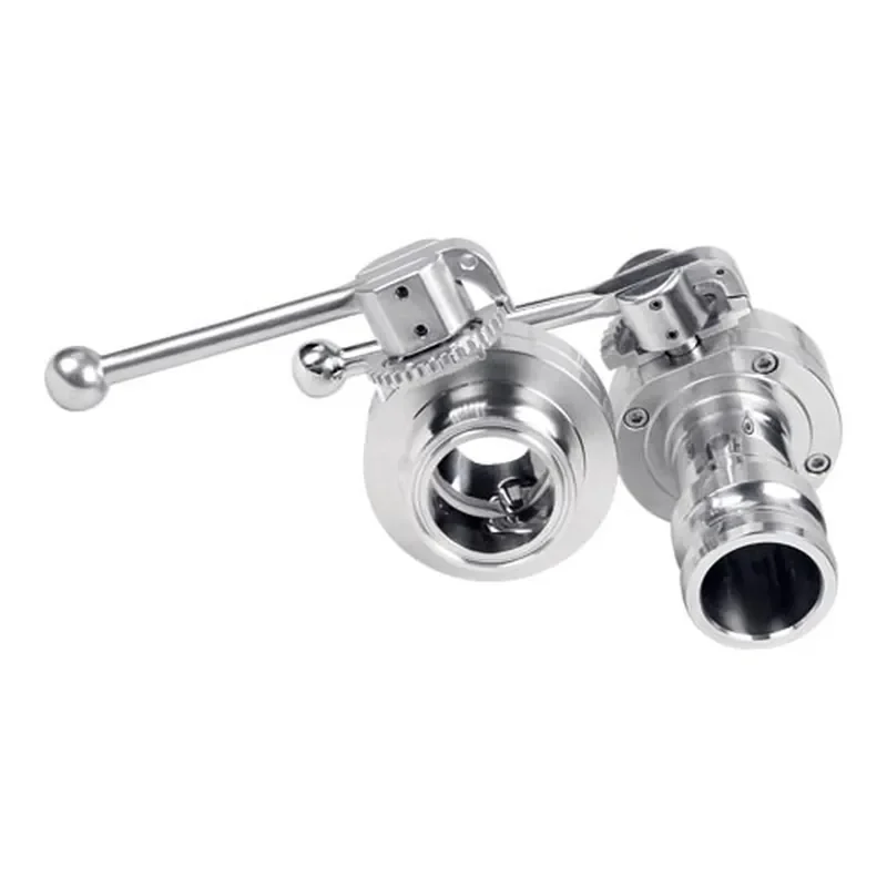 

Hygienic Manual Stainless Steel Butterfly Valve MID Clamp with White Silicone Gasket