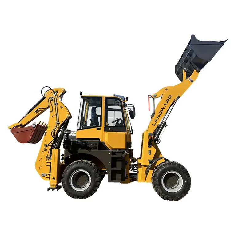 LANDWARD Factory 4×4 Mini Backhoe Loader LW388H Construction Site Multi-Purpose 4WD Backhoe Excavator Loader Tractor Customized