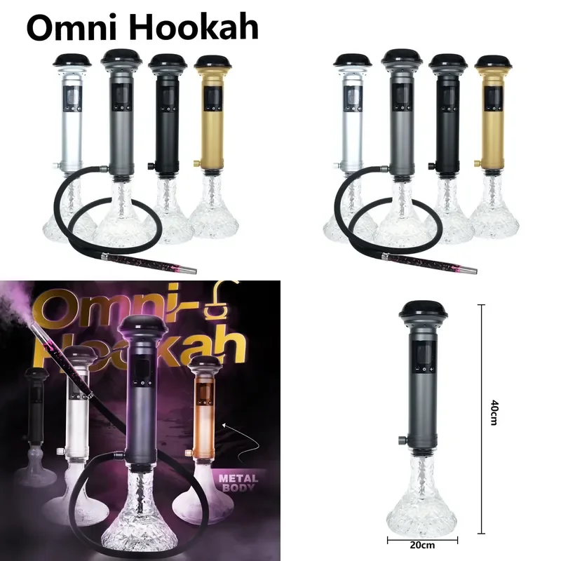 Third-generation hookah, aluminum alloy material, detachable design, smart touch screen Arab hookah