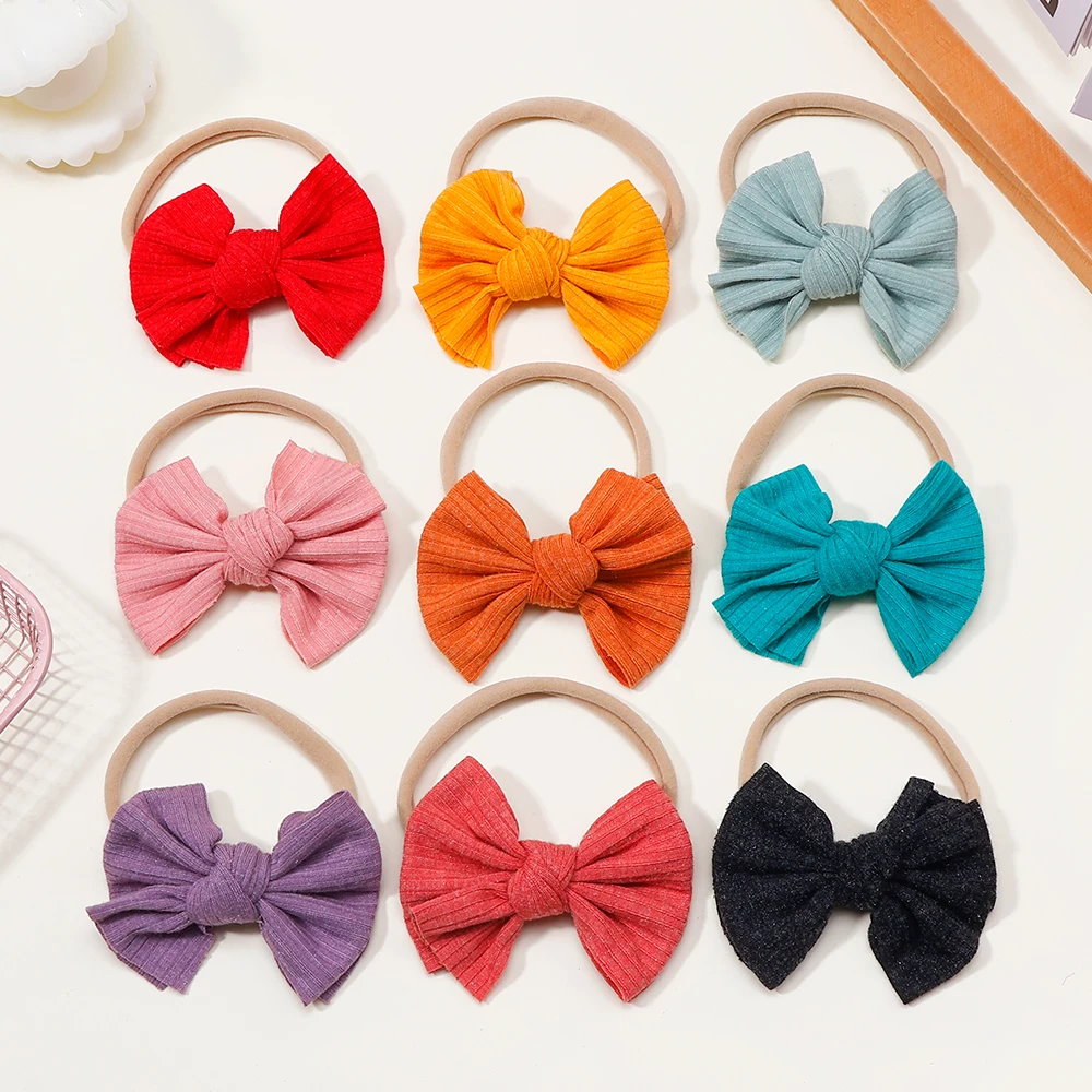 1/2Pcs/Lot Newborn Baby Headband Bows Nylon Baby Girl Headbands Elastic Soft Hair Bands For Children Baby Hair Accessories Kids