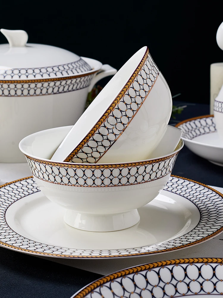 Full Set Combination Dinnerware Set Dish Set China Ceramic High-grade Bone China Dinnerware Dish Set