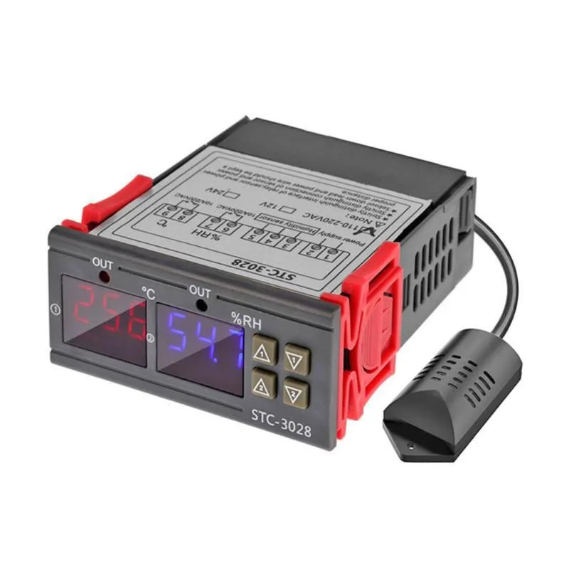 STC-3028 Intelligent Digital Display Temperature and Humidity Controller, Breeding Incubation Temperature and Humidity Meter