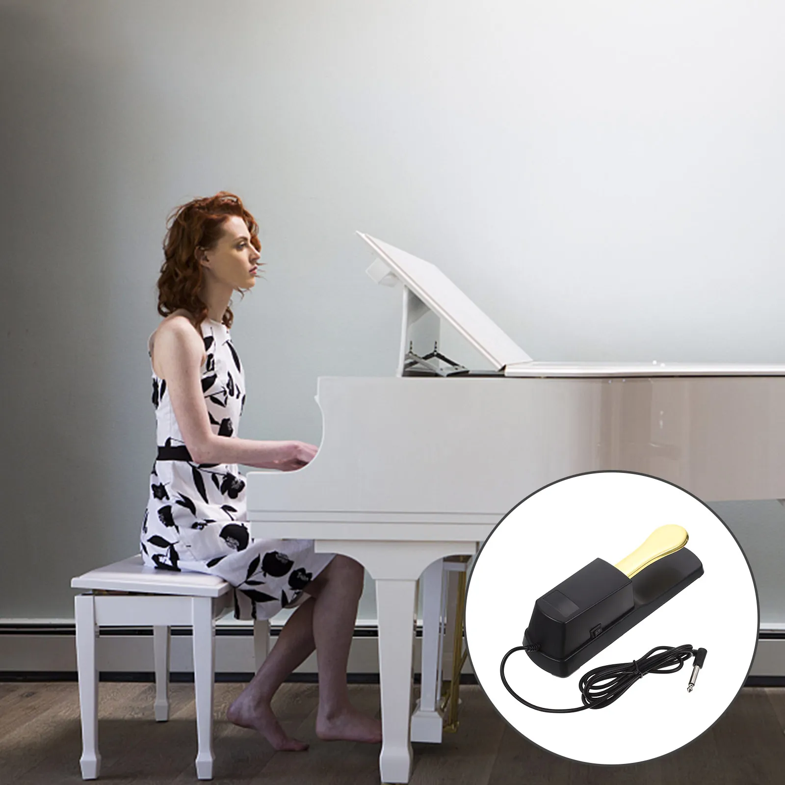 

Electronic Piano Foot Pedal Sustain for Keyboard Stand Accessories Musical Notes Electric Pedals Drum