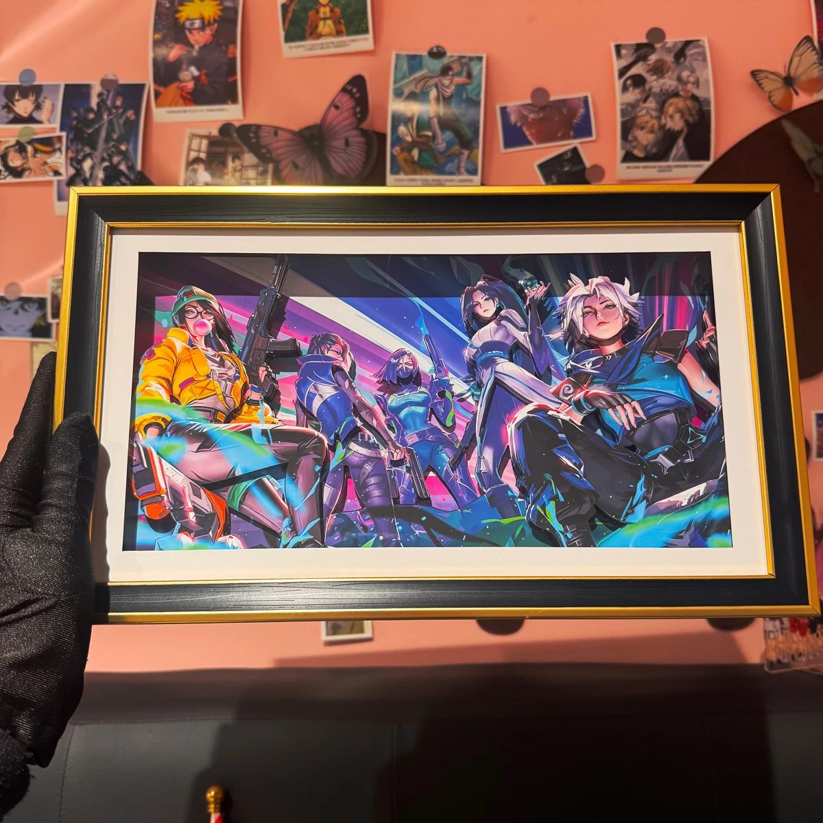 

Cartoon valorant Handmade 3D Art Painting Iso Jett Reyna Yoru Neon Figure Desktop Ornament Fans collect gifts