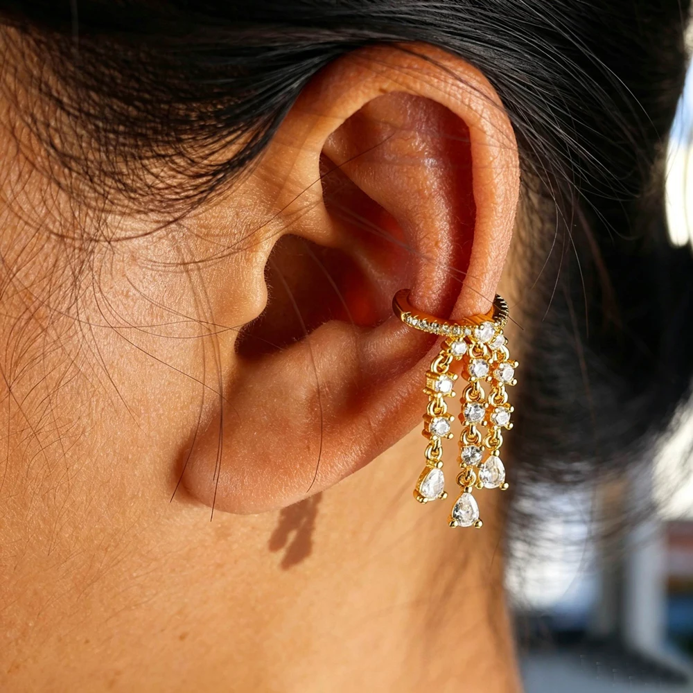 Luxus funkelnde Bling 5A CZ gepflastert bunte Zirkonia Kreis Linien Ohrstecker 2025, geometrische Mode Frauen Mädchen Schmuck – Detail 23