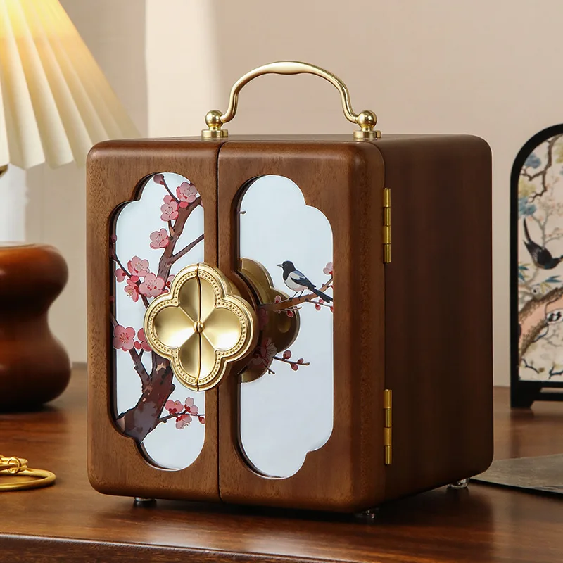 Jewelry Storage Box Solid Wood Anti Oxidation Multi Functional Multi Layer Storage Box
