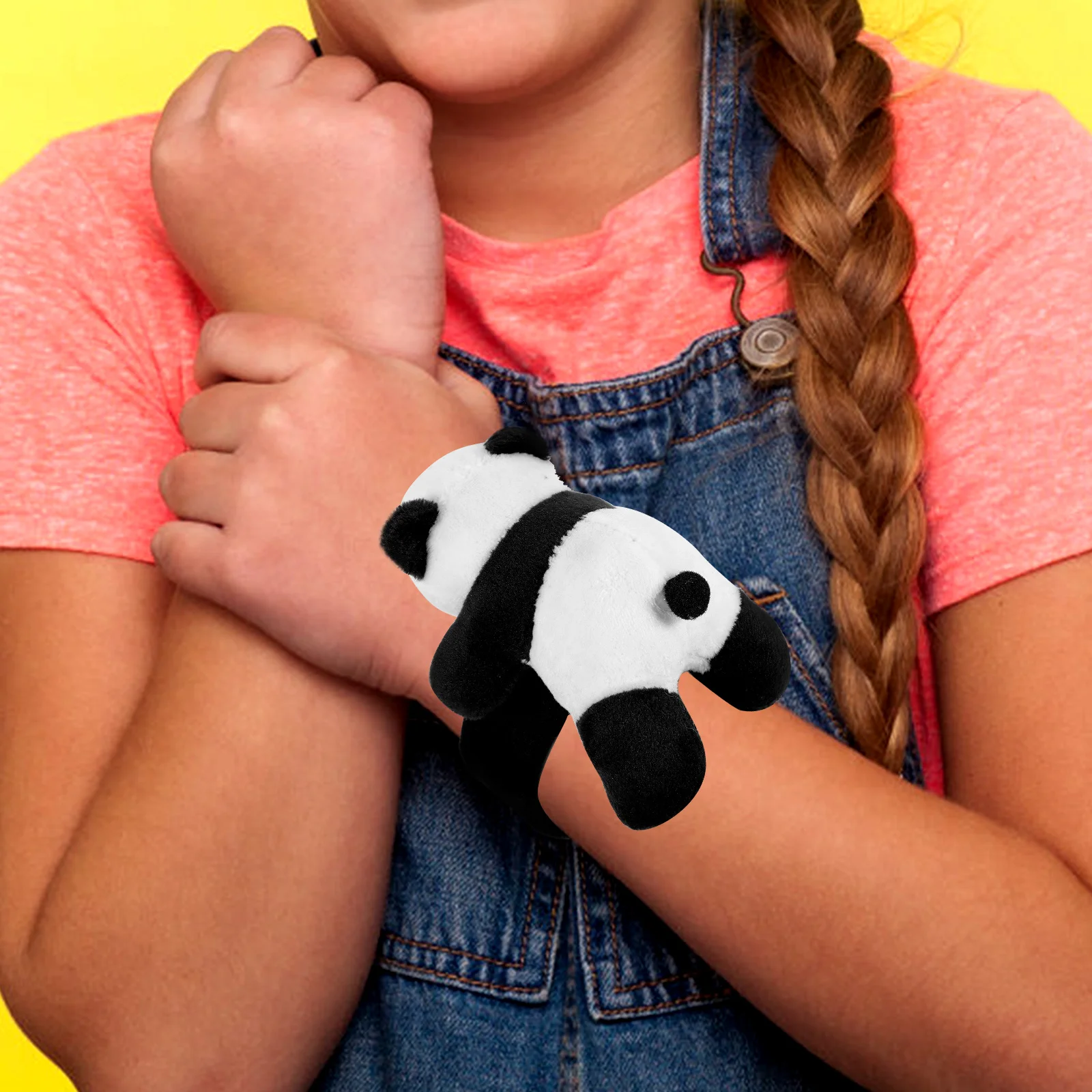 Bracelet en peluche simulé pour enfants, bracelets à claquettes pour tout-petits, bandes de jouets, thème animal en peluche, glouton, fête sur le thème de la jungle