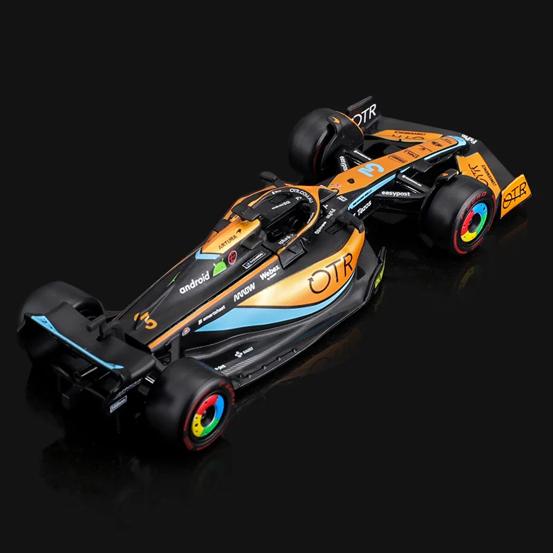 Bburago 1:43 2022 F1 McLaren MCL36 #3 Daniel Ricciardo #4 Lando Norris Race Car Formula One Simulation Alloy SuperCar Model Toys