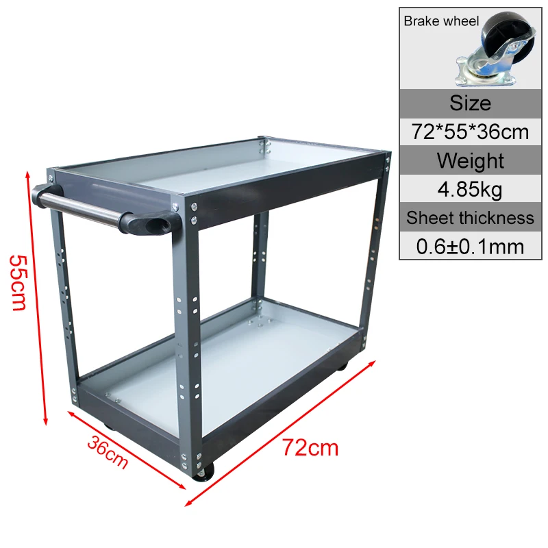 Chariot à outils d\'atelier mécanique avec roues, porte-outils d\'armoire, support d\'établi de garage, accessoires de supports