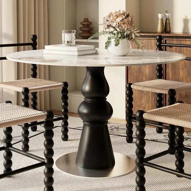 39-Inch Modern Round Dining Table - Colorful Small Kitchen Table for 2 to 4 People, Perfect for Dining Room, Breakfast Nook, or