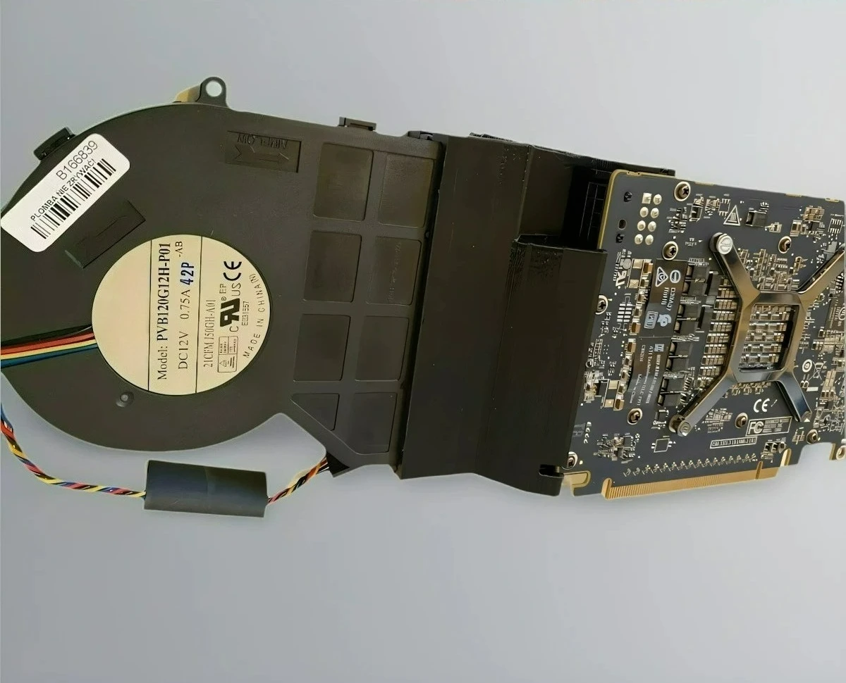 Turbo Cooling Fan Upgrade, Compatible with for AMD Radeon Instinct MI8 Compute Card PVB120G12H-P01