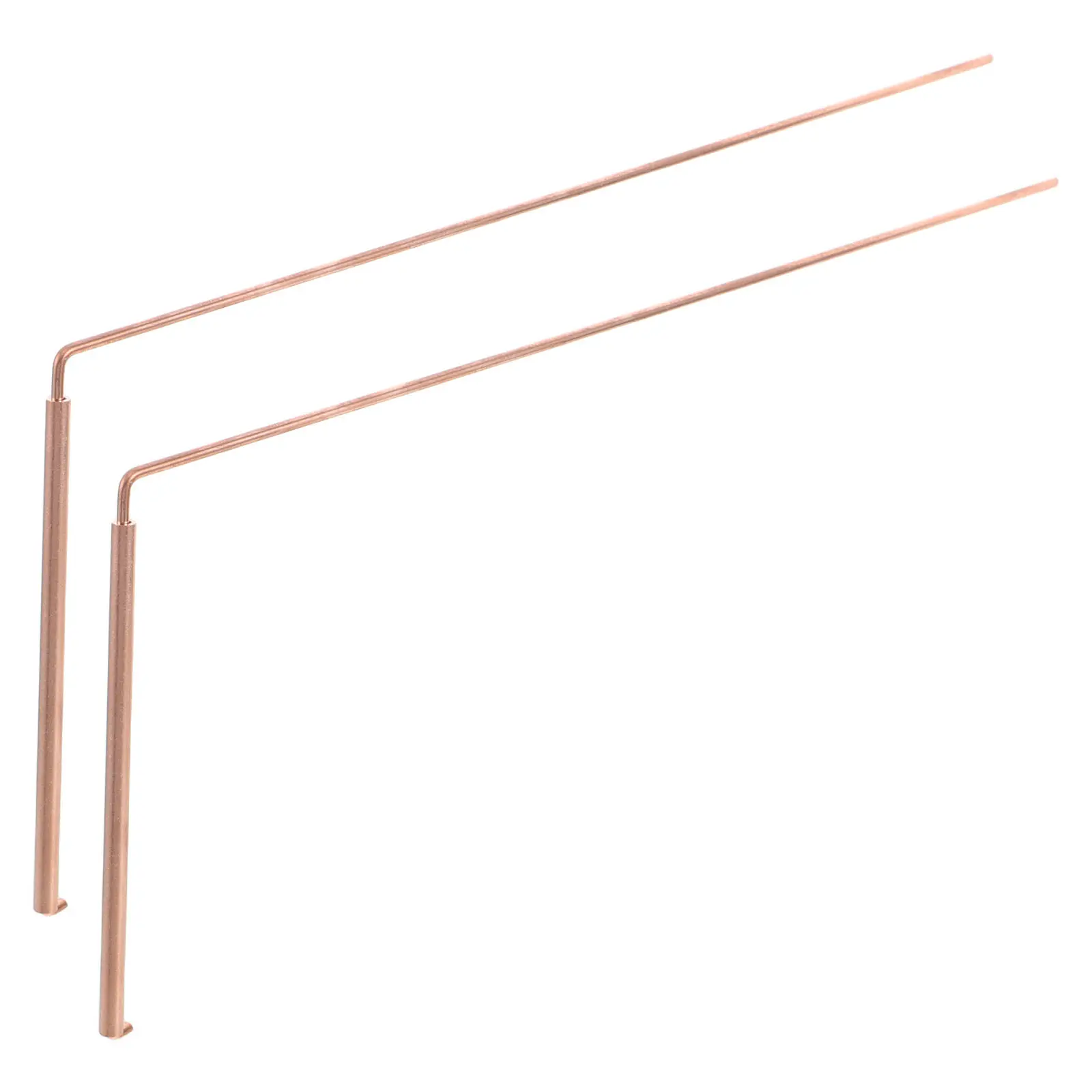 2 Pcs Tools Caving Stick Dowsing Detection Rods Copper Witching Buried Item Detector Divining Water Finder Golden