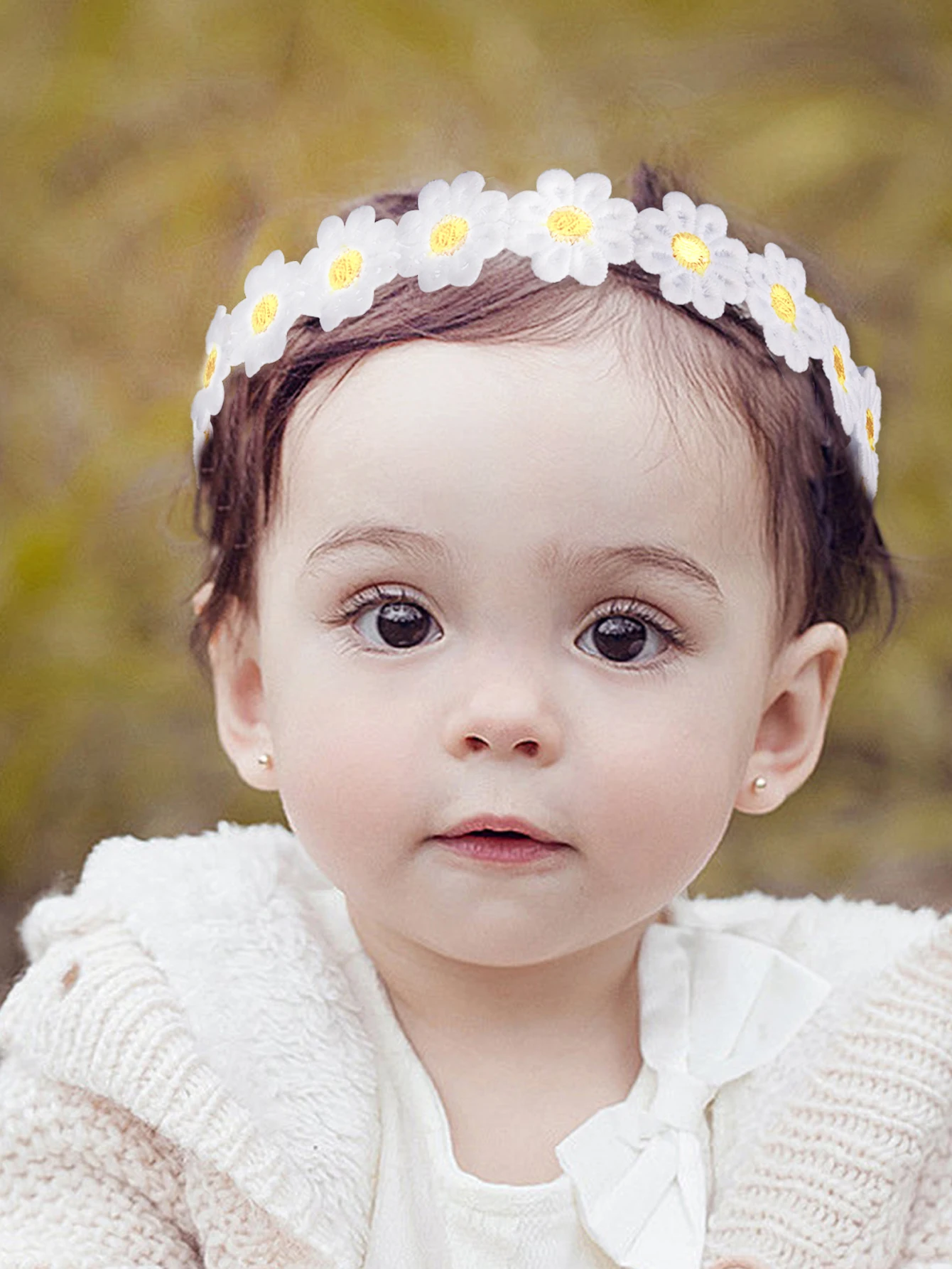 1pc Daisy Headband for Baby Elegant Flower Elastic Hairband Spring Girls Hair Band Kids Baby Hair Accessories Headbands