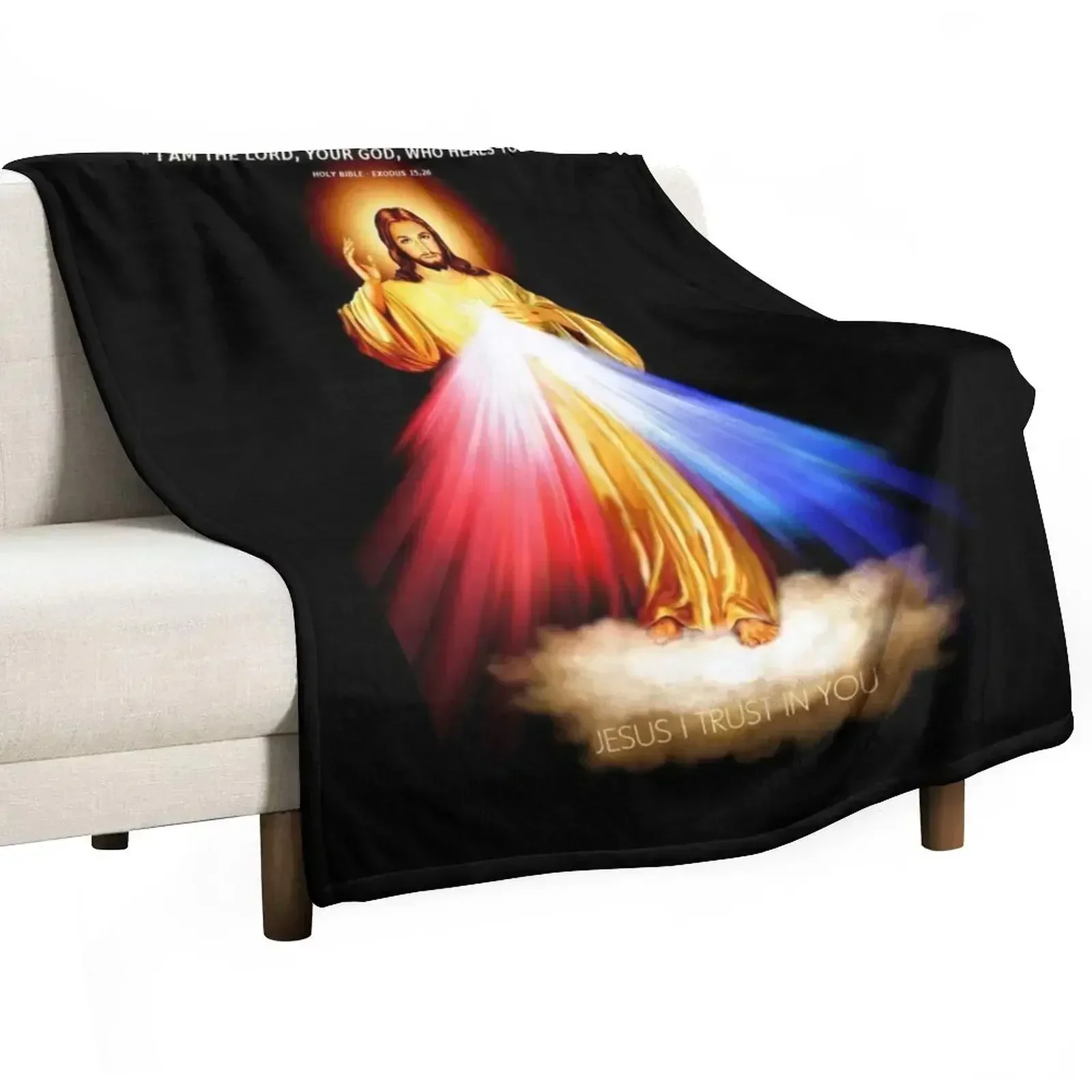 Divine Mercy Lord Jesus I trust in you Throw Blanket Flannels Bed Fashionable Baby Flannel Large warm winter Blankets
