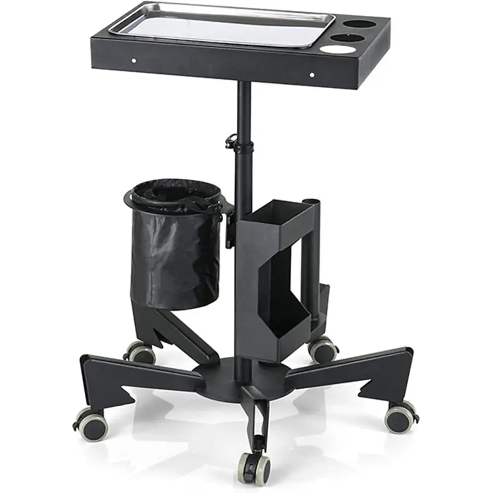 

Adjustable Height Rolling Tattoo Cart with Storage for Beauty, Spa, and Hair Salons