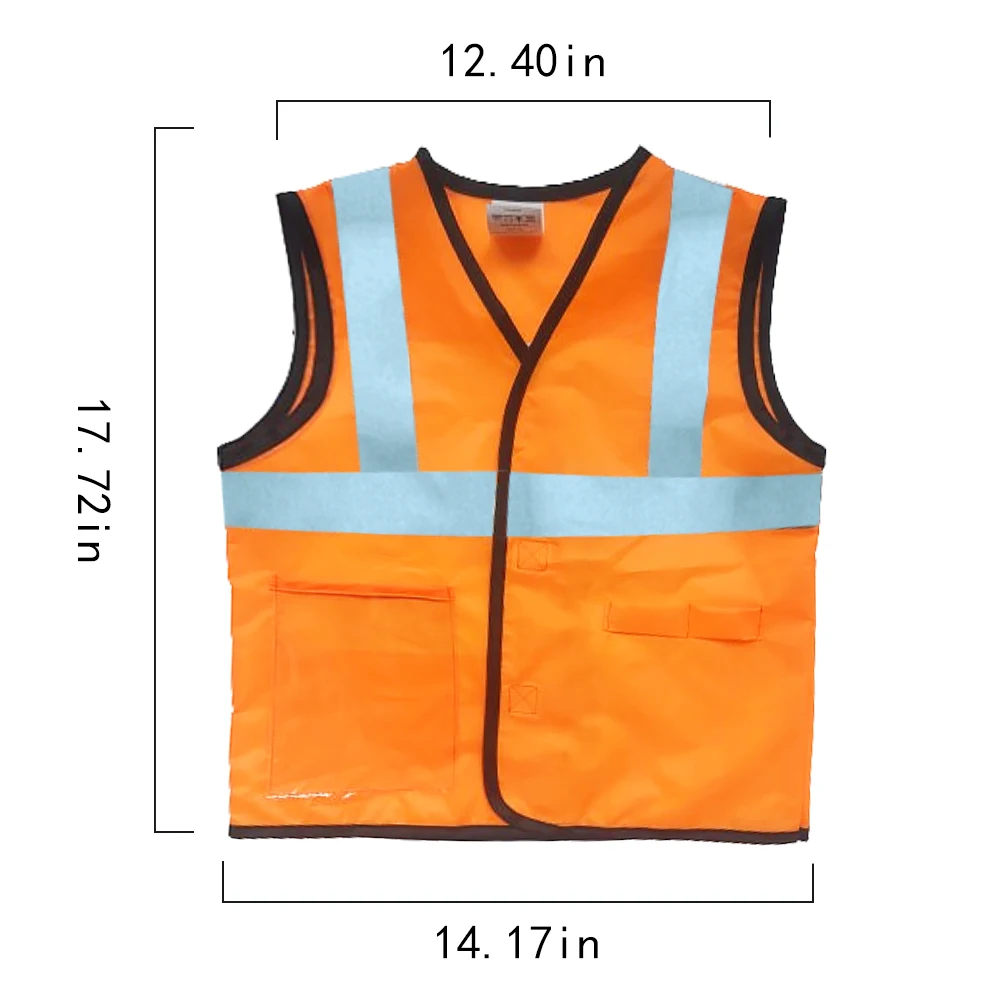 Construction Worker Costume for Boys, Pretend Builder Career Outfit for Kids, Role Play Dress Up for Halloween and Christmas