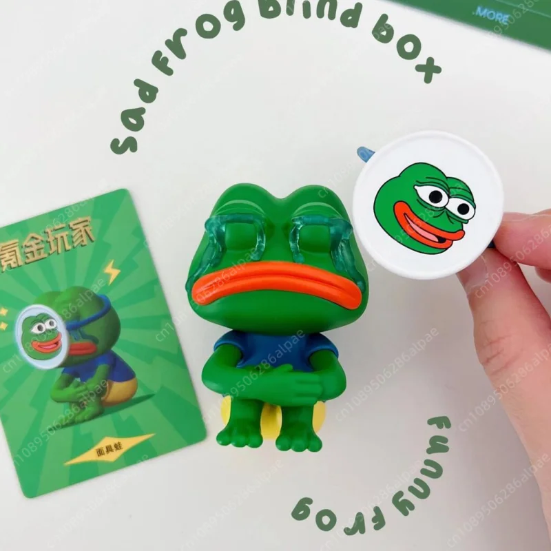 Hot Selling Blind Boxs Sadness Frog Spending Gold Player Series Pepe Lonely Frogs Figurine Figurines Trendy Toys Christmas Gifts