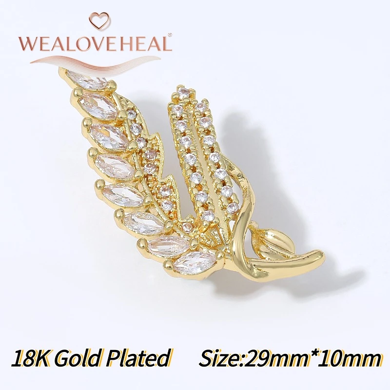 verschluss schmuck, schmuckherstellung zubehör, 18K Vergoldeter Messing-Doppelreihen-Blumen-Scroll-Perlenverschluss, Micro-Pavé-CZ-Blumencluster-Clip für DIY-Halsketten- und Armbandzubehör – Detail 27