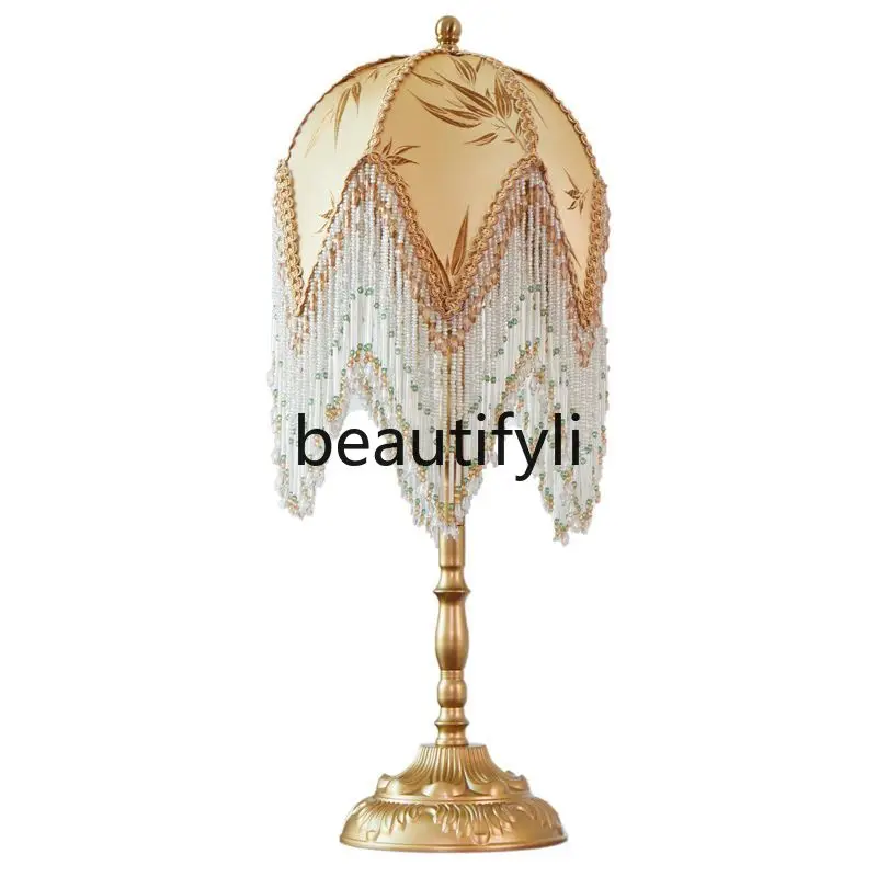 American retro desk lamp bedside lamp high-end national style bedroom living room creative atmosphere lamp