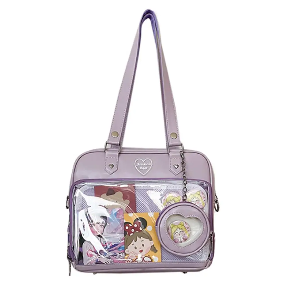 

Women JK Purse Shoulder Bags Handbag Transparent Window DIY Messenger Bag Small Wallet Pendant