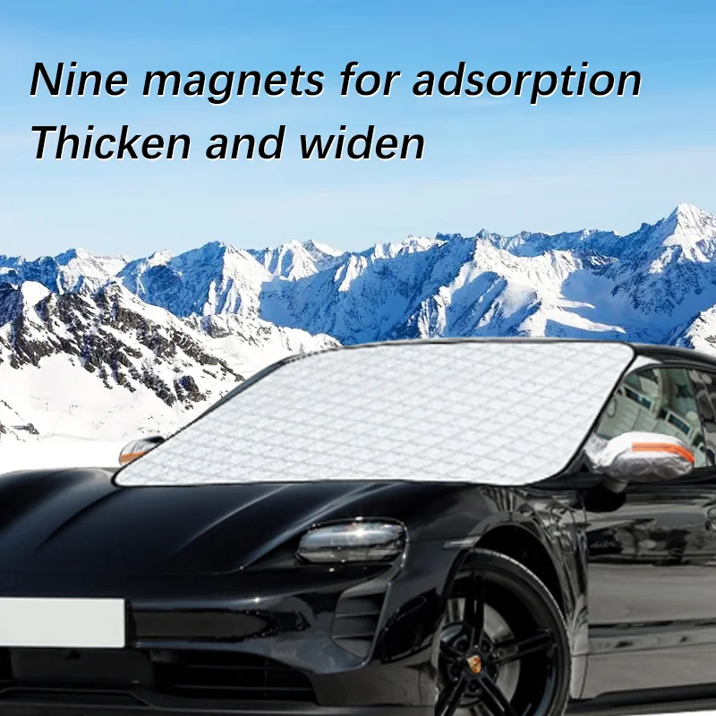 Auto Exterior Accessories For Porsche Taycan Winter Car Snow Shield Shade Front Windshield  Waterproof Ice-Frost Sunshade Cover