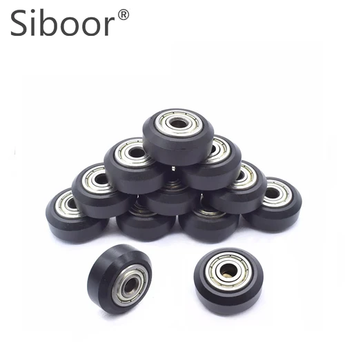 Piezas de impresora 3D CNC Openbuilds, rueda tensora de plástico POM, engranaje de polea pasiva redonda/ranura en V, rueda de polea Perlin para CR10 Ender 3