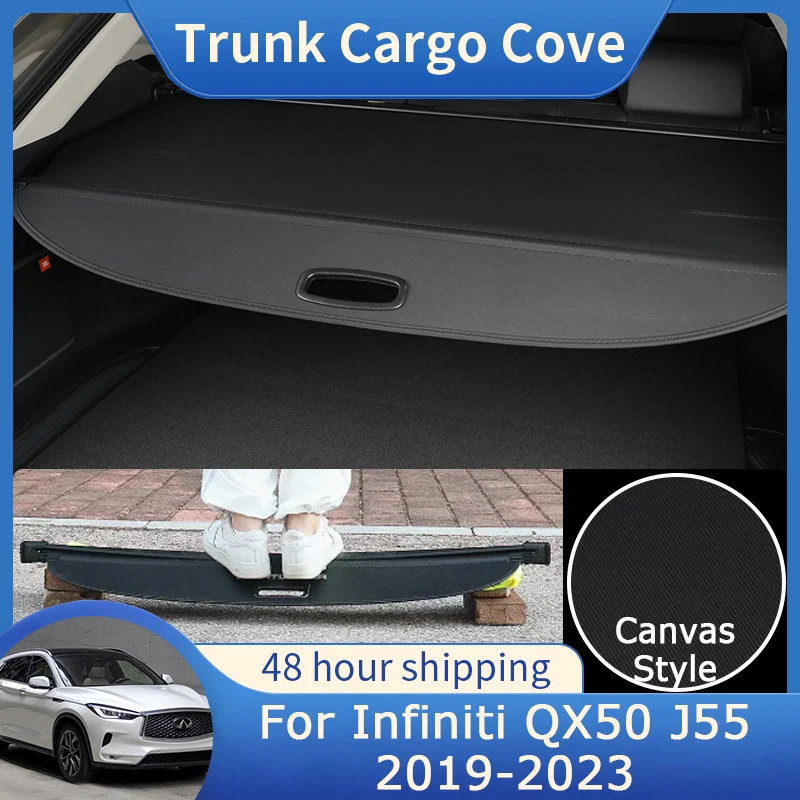 

For Infiniti QX50 QX55 J55 2019 2020 2021 2022 2023 Rear Trunk Cargo Cover Retractable Shield Shade Car Interior Accessories