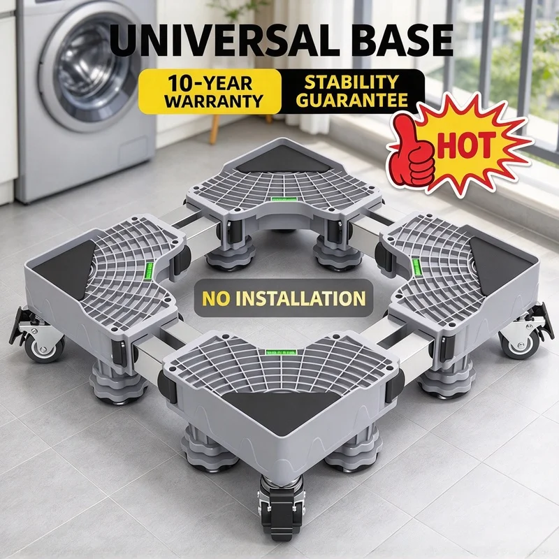 Universal Adjustable Appliance Base Lifting Stand for Washing Machine Refrigerator Dryer Multi-functional Fridge Support Holder