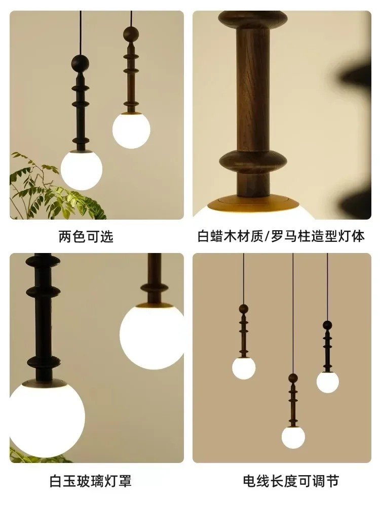 Подвесная люстра Jushang Lighting для спальни, прикроватная, маленькая, в средневековом стиле, ваби-саби, французская ретро-люстра в американском дизайнерском стиле для бара