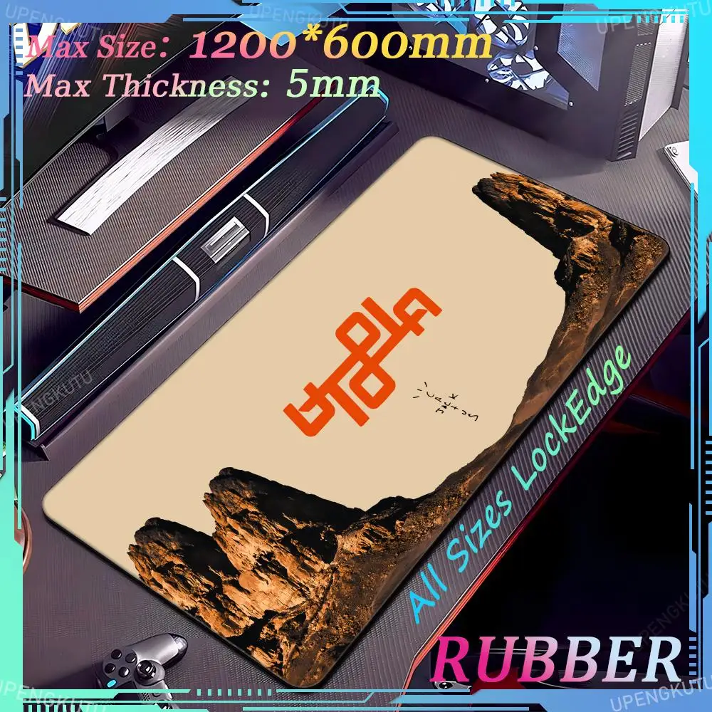 T-Travis Scott Oversized XXXL MousePad Gaming Accessories PC Anime Lock Edge Keyboard Pad Thick Desk Mat Carpet Rubber Mouse Pad