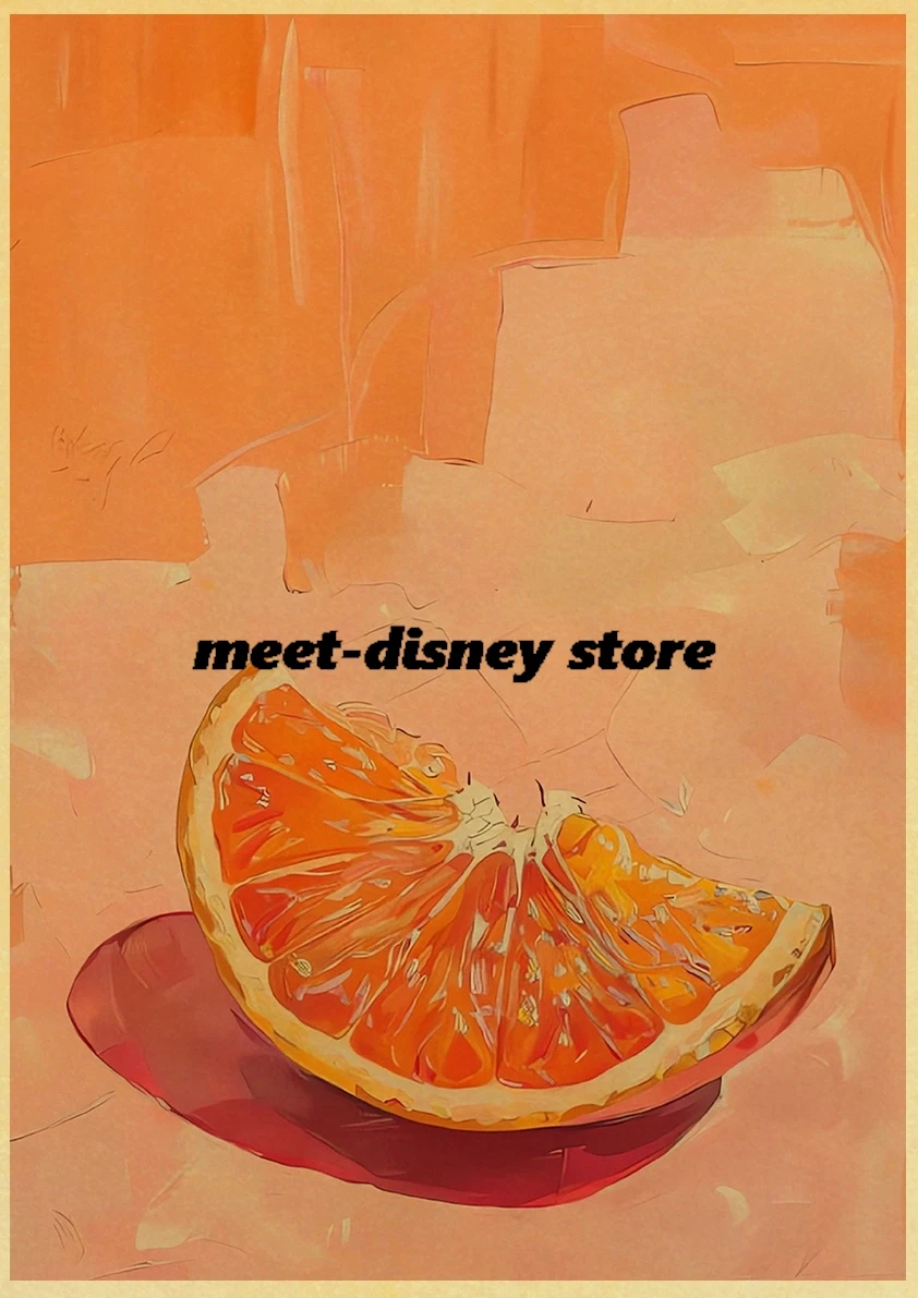 Vintage Dining Fruit Orange Avocado Tomato Coffee Poster and Prints Canvas Painting Wall Art Pictur Streetwear Room Posters