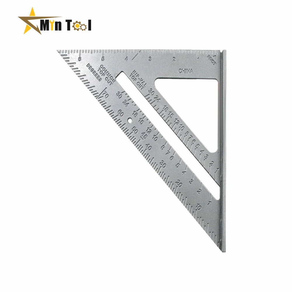 Carpenter Straight Ruler Aluminum Alloy Speed Protractor Miter 3 Right Angles Scriber Saw Guide Rail Set Square Hand Tool