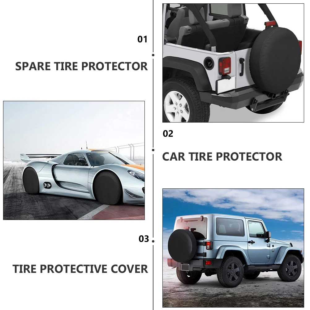 

Spare Universal Car Wheel Cover Waterproof All-Season Protection For Rv Trailer Tire Covers For Trailers Camper Tire Covers