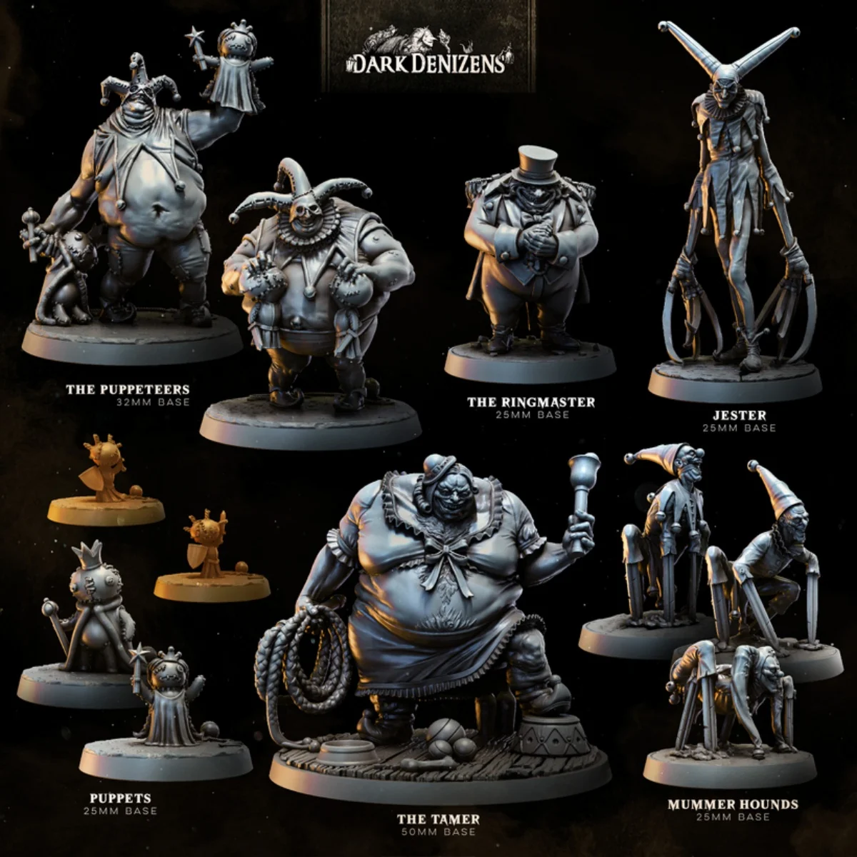 

Dnd Miniatures Фигурки 3D-печать [Ринг Traveler] Weird Gold Rush Endless Traveler, Puppeteer, Клоун