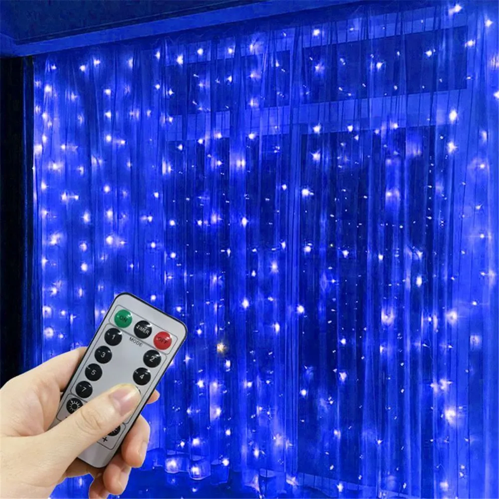 

3/6M LED Curtain Garland Window Curtain Light USB Fairy Light Christmas Garland Wedding Party Xmas Aesthetic Room Decoration