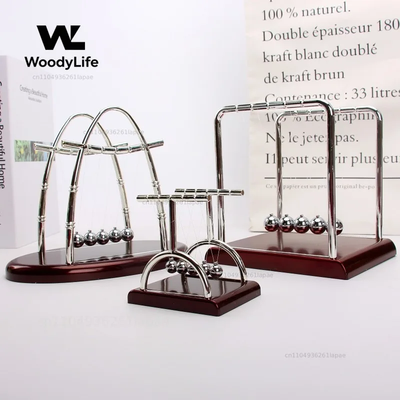 Square T-shaped Newton pendulum, permanent motion meter collision ball Newton billiards home improvement view 2
