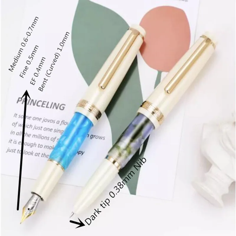 

New Jinhao 82 Mini Cute Short Portable Pocket Fountain Pen Students Acrylic Calligraphy Practice Writing Business Pen Gift