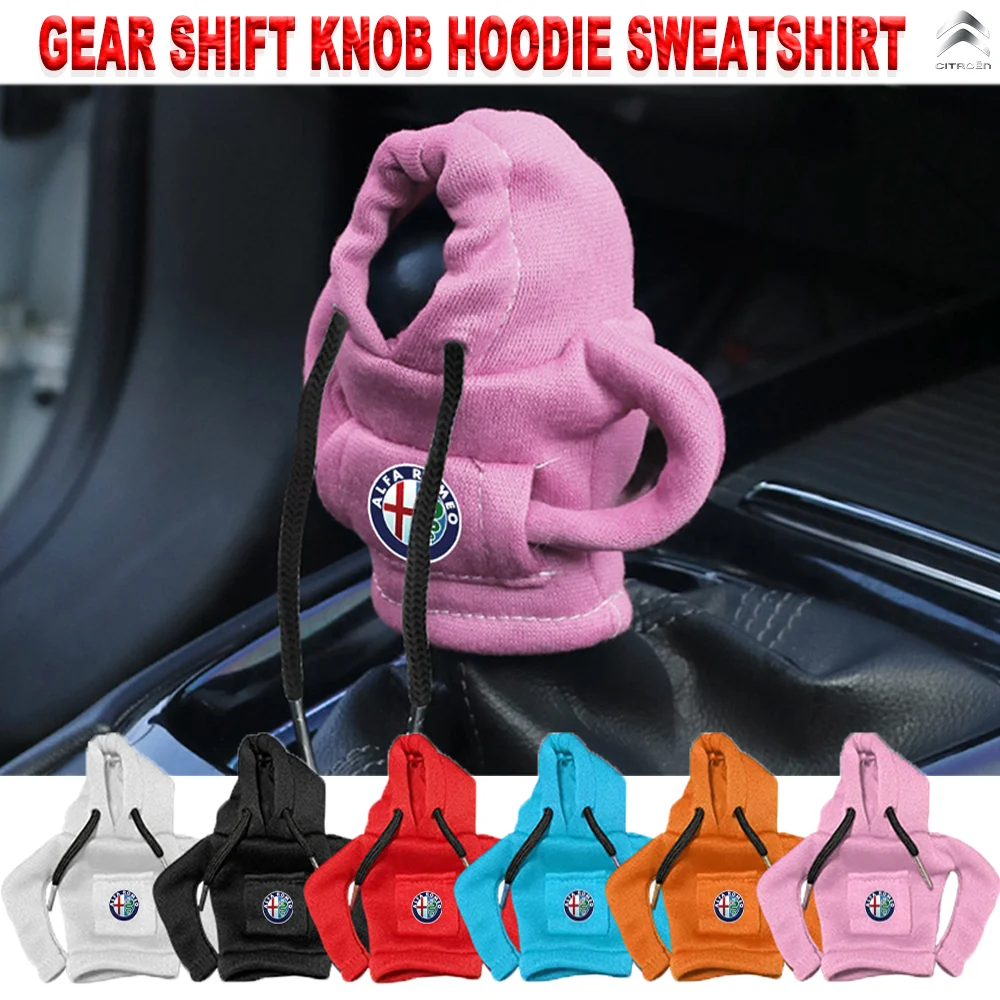

Gear Shift Hoodie Cover Gear Handle Decor Manual Automatic Car Shift Lever Interior Car Accessories For Alfa Romeo Mito Giulia