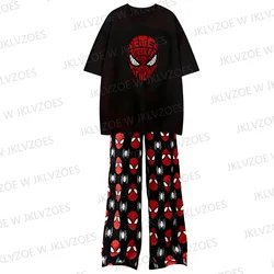 2024 New Arriavl The Spider-Man Summer Cotton T-Shirt With Long Pants Oversized Suit For Adult/Kids