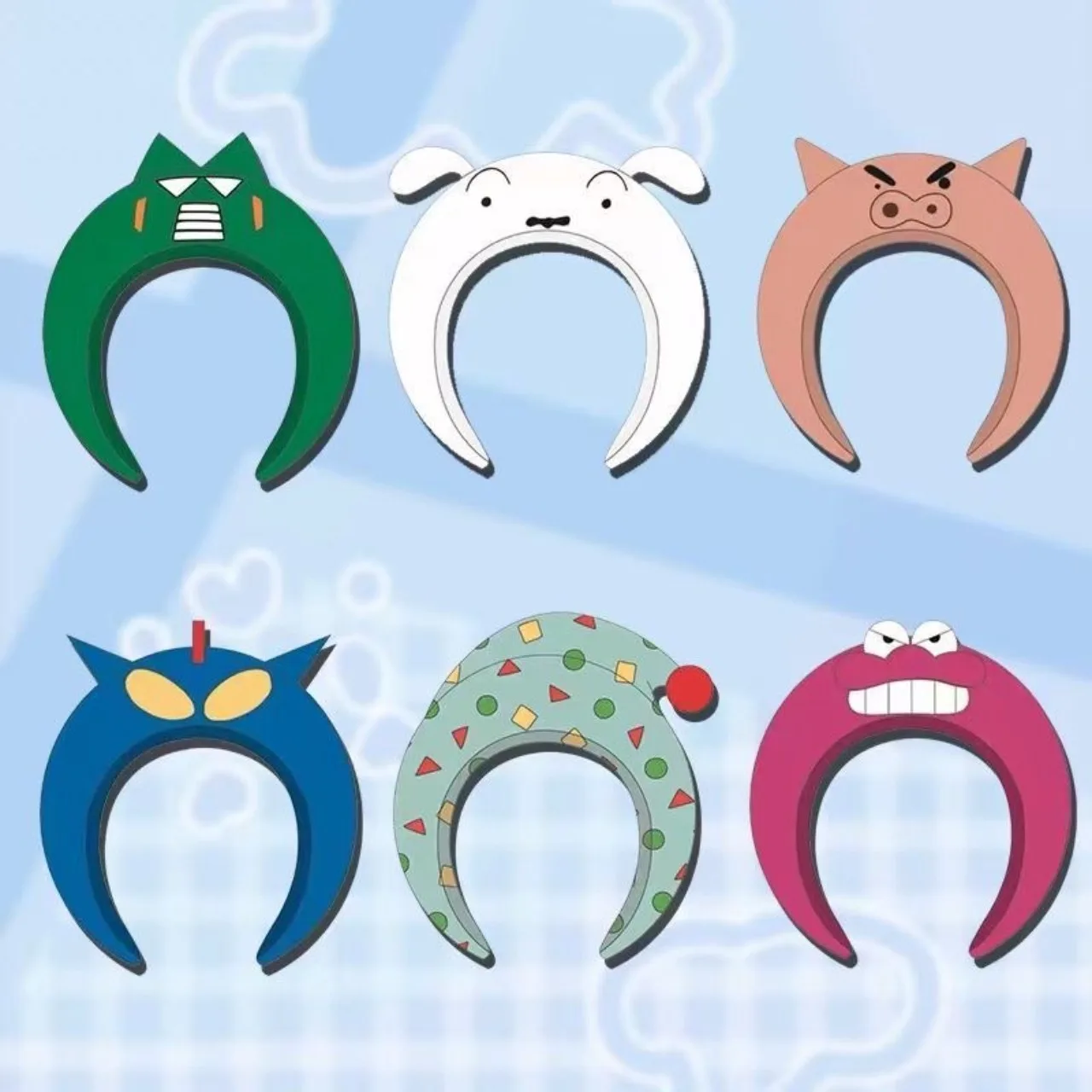 تلوين شين تشان أنيمي الشكل Kawaii الكرتون عقال شينشان Nohara شيرو عمل كامين زينة الشعر دبوس الشعر هدية مزخرفة
