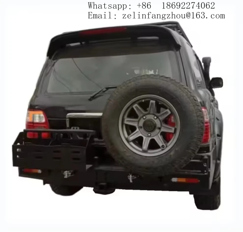 Steel Rear Bumper QK Body Kit For Lexus LX470 Toyota LC100 Fog Light Cutouts Bolt-On 1 Year Warranty Brand New