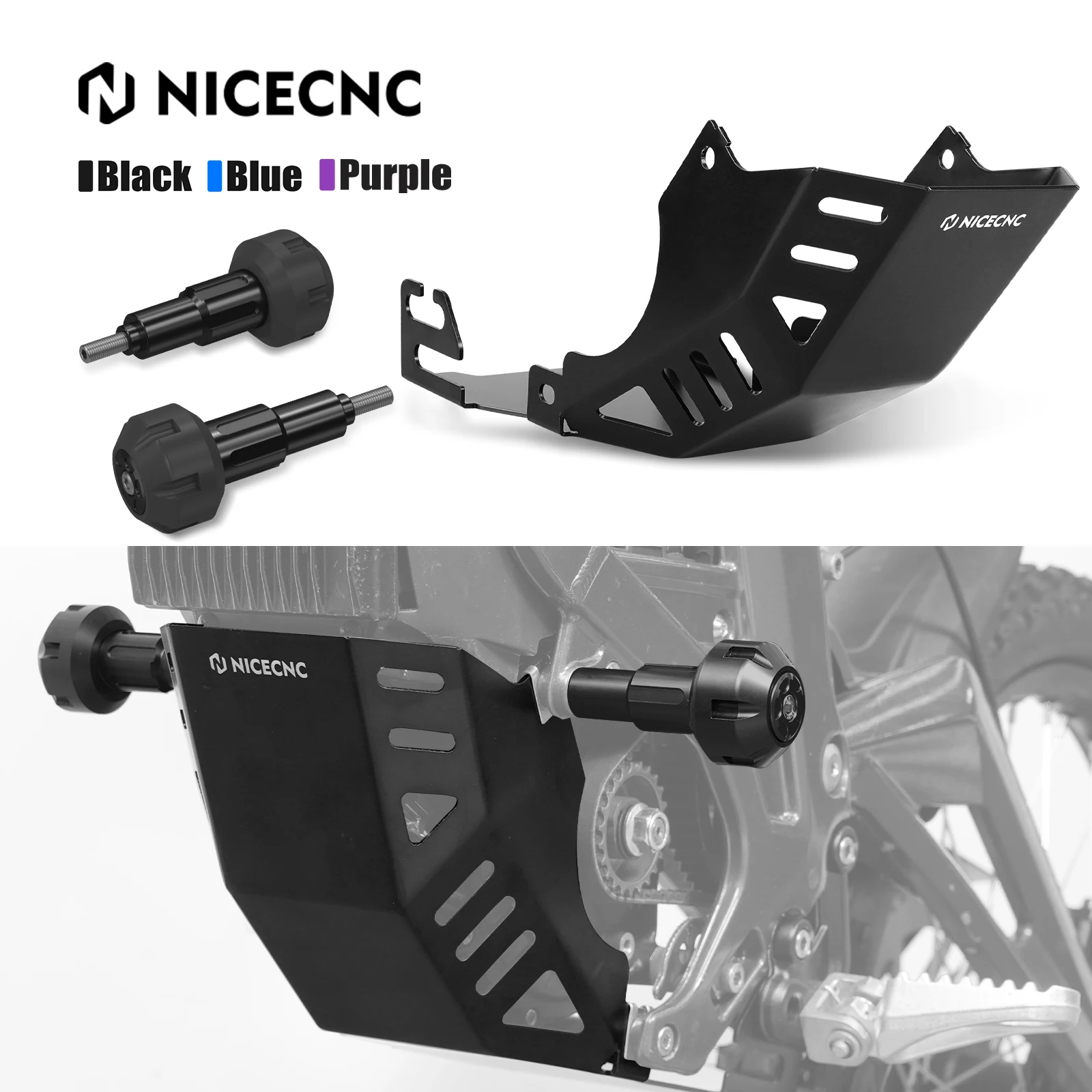 

NICECNC For Surron Light Bee X S L1E Frame Sliders Crash Protector Engine Chassis Guard For Segway X160 X260 Electric Dirt Bike