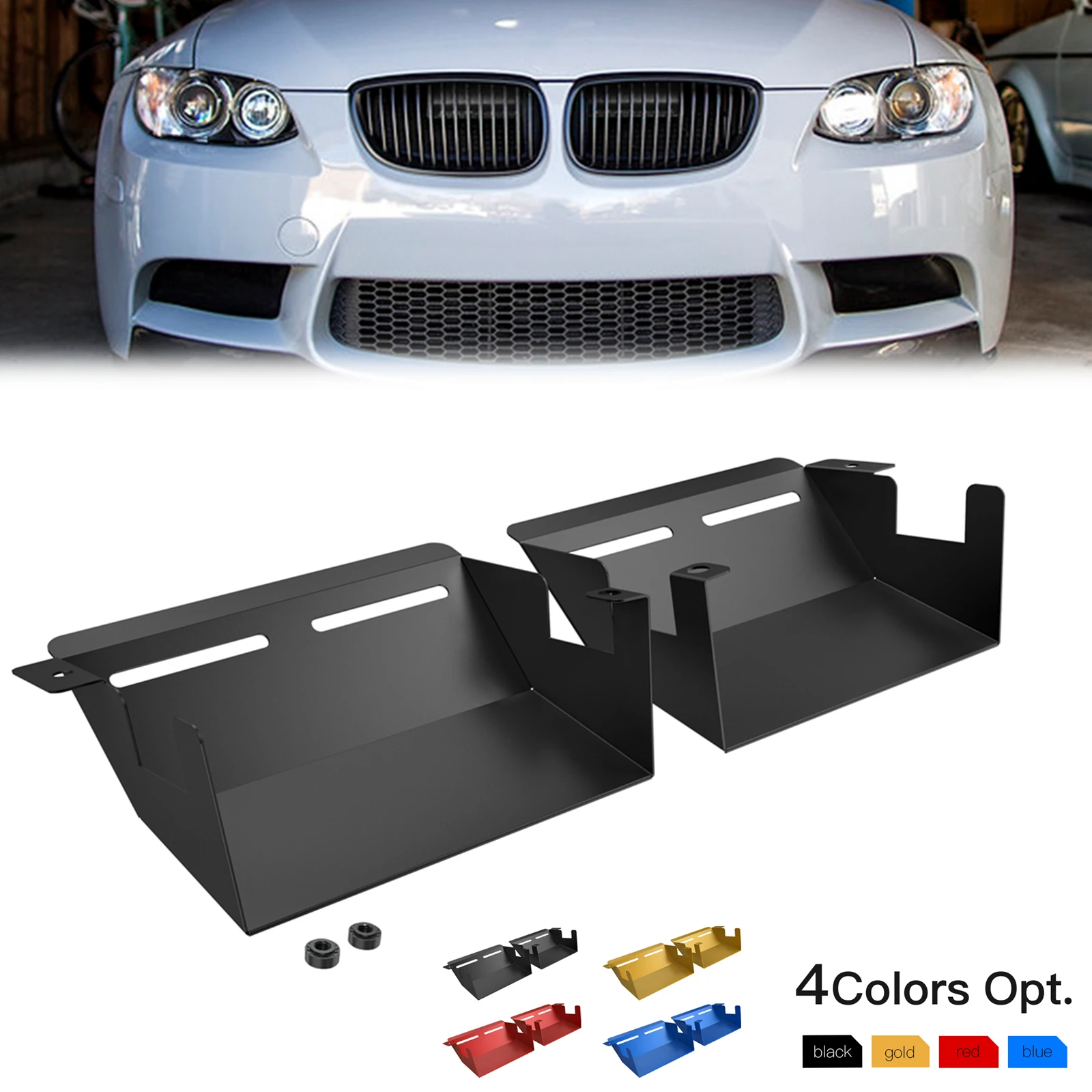 BEVINSEE Air Intake Scoops for BMW E92 E93 E90 N54 N55 335i 335xi 2007 2008 2009 2010 2011 2012