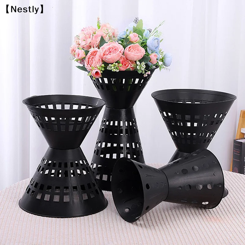 1 Pcs Plastic Flower Packaging Liner Plant Stand Stands Packing Material Fixing Bouquet Base Arrangement Floral Supplies〔Nest〕