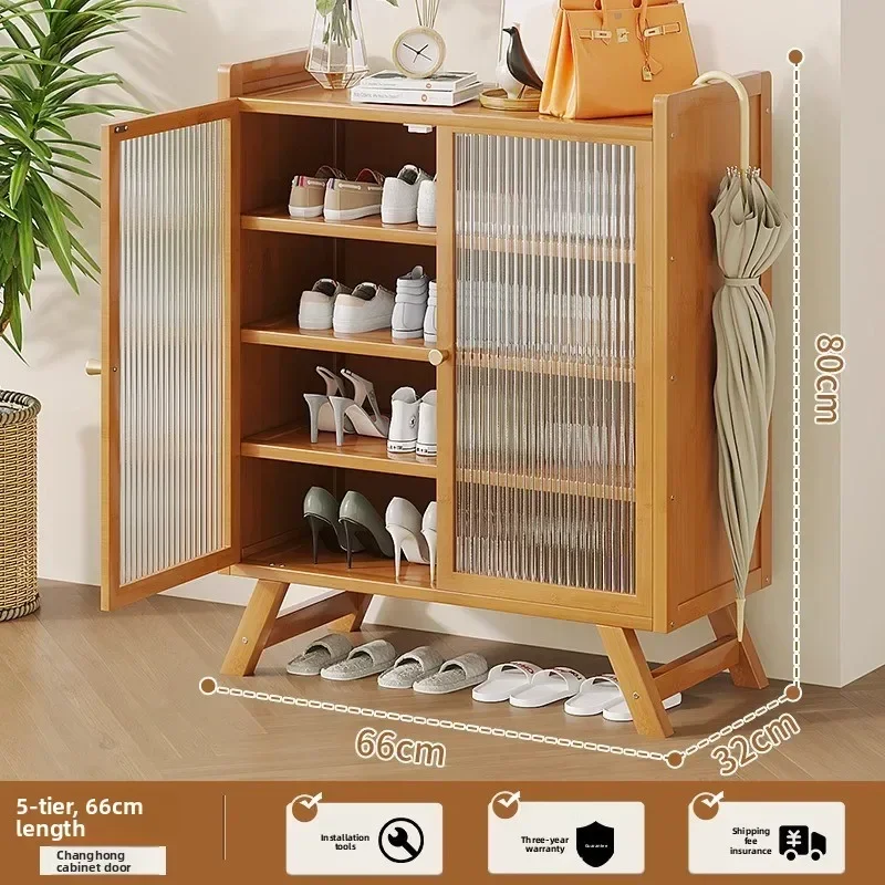 Modern Shoe cabinet, shoe rack at the door of the home, large-capacity storage of Nanzhu