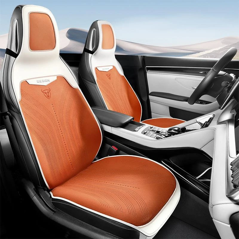 Car Front Seat Cover Orange Seats Protector Cushion Sport Half Covers Auto Assessoires For Audi TT RS 4 Avant 2018 Smart fortwo